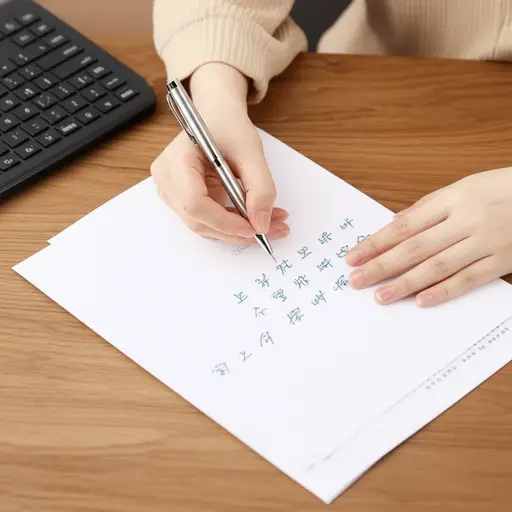 她用手写了这封信，而不是打字。