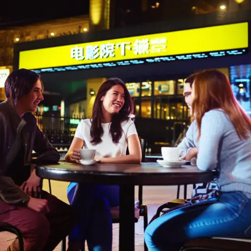 看完电影后，我们喜欢边喝咖啡边讨论它。