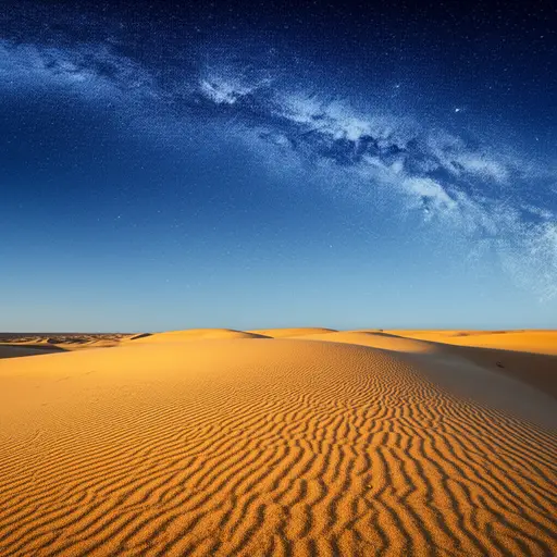 沙漠里白天很热，晚上很冷。