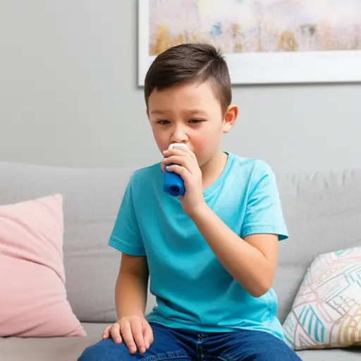 我弟弟患有哮喘。