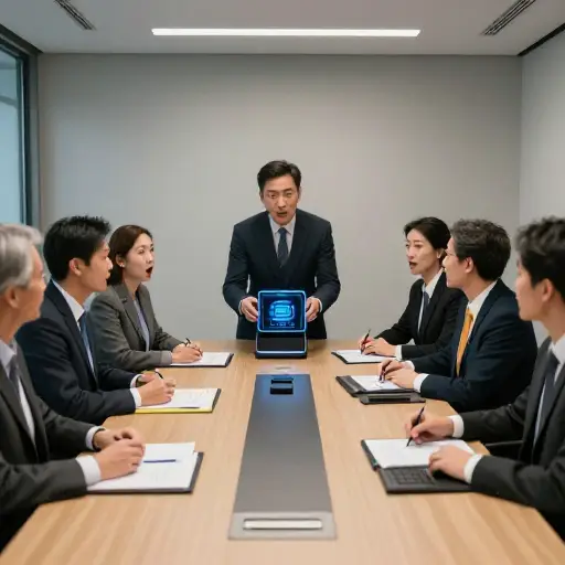 这项新技术在会议上引起了轰动。