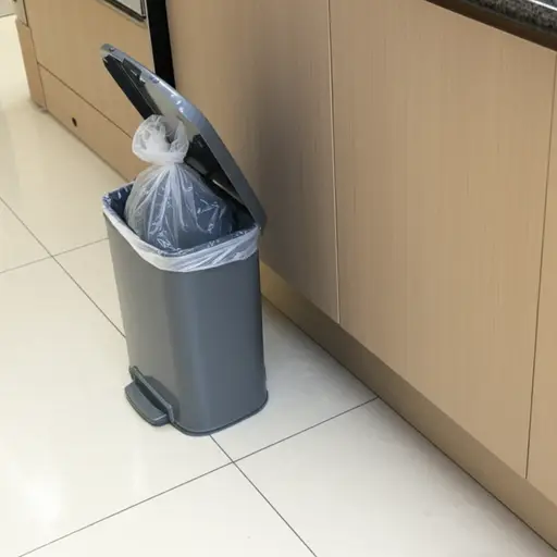 记得把垃圾扔到厨房的垃圾桶里。