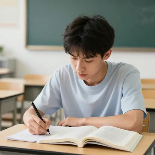 他是一个认真的学生。