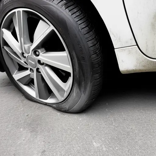 这个轮胎没有气了。