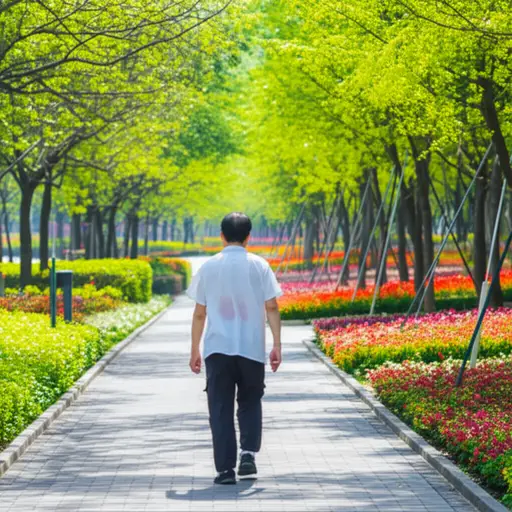 我的祖父每天早上都会在公园散步。