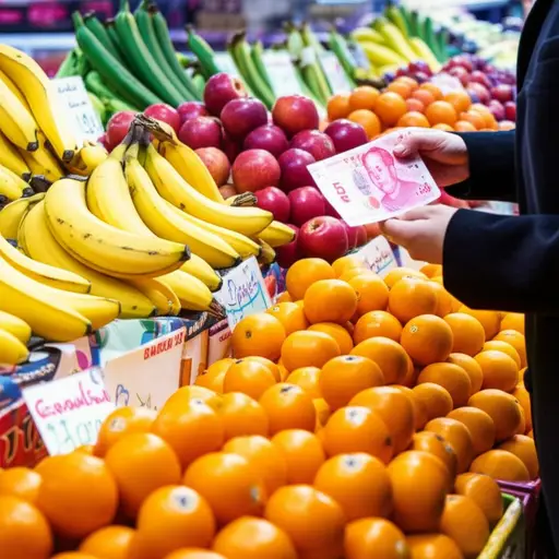 我通常每周花五十元买水果。