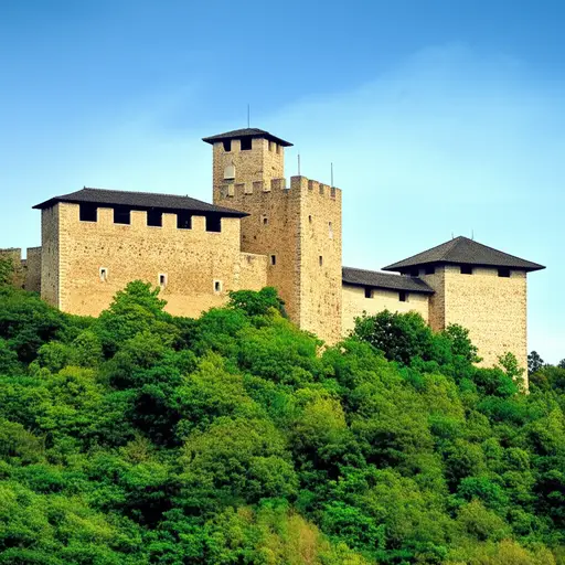 这座古老的城堡曾是贵族家族的住所。