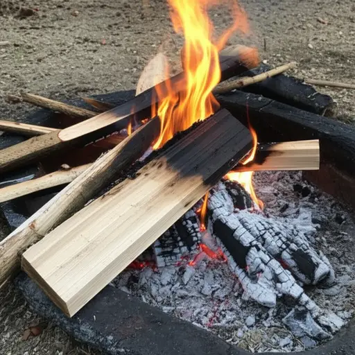 木头太湿，烧不起来。