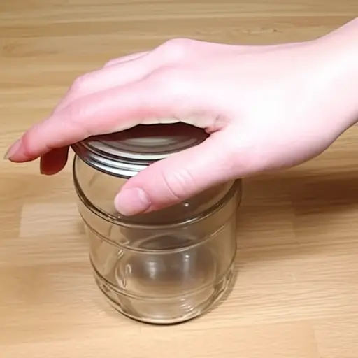 我在开罐子时伤到了拇指。