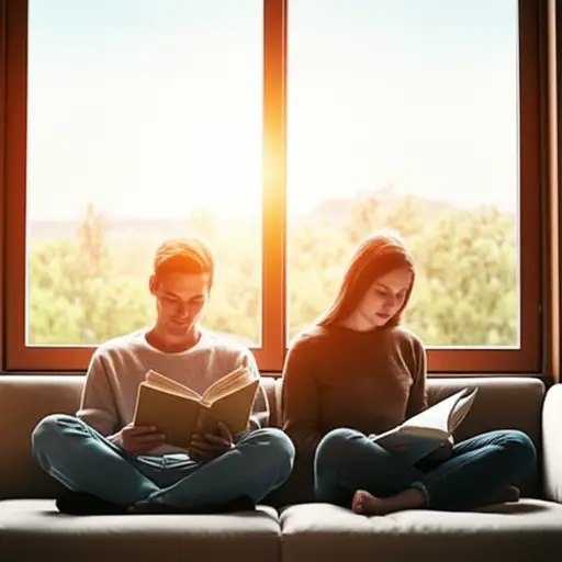 我们度过了一个安静的下午，在阅读。