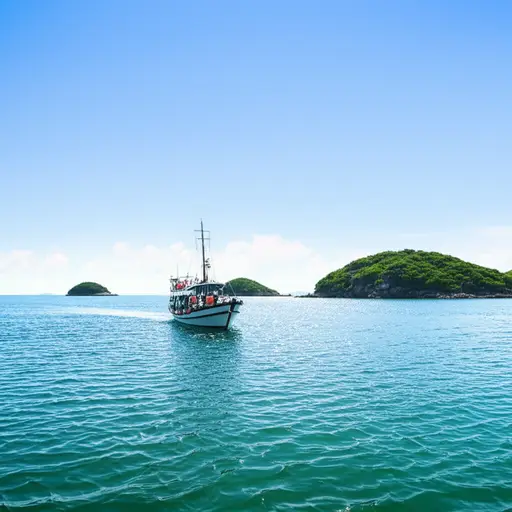 我们计划下周末乘船去附近的岛屿。