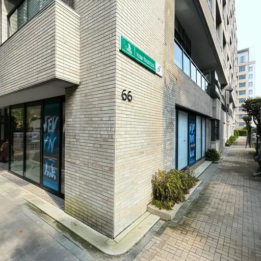 我住在一间公寓，地址是新乔治街66号。