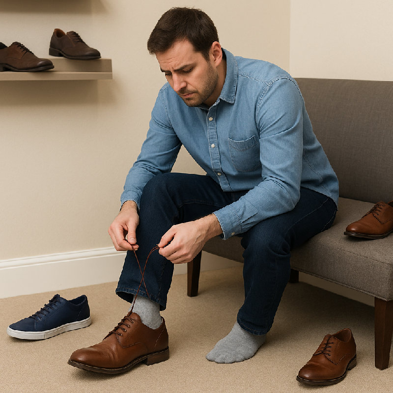 他脚背高，所以不好买鞋。