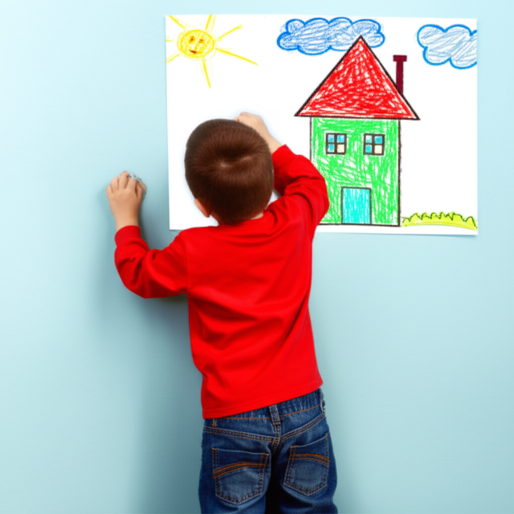 这幅画看起来很可爱。