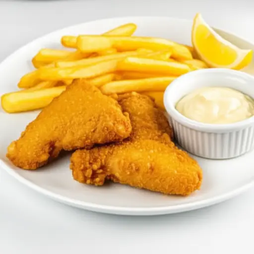 我想要炸鱼薯条（但不要太油腻！）。