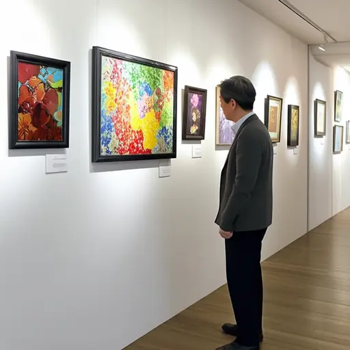 我们邀请了一位知名艺术评论家到我们当地画廊。