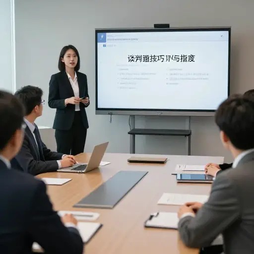 他参加了一个研讨会以提高谈判策略。