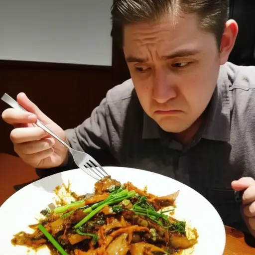 我尝了他们的特色菜，但味道令人作呕。