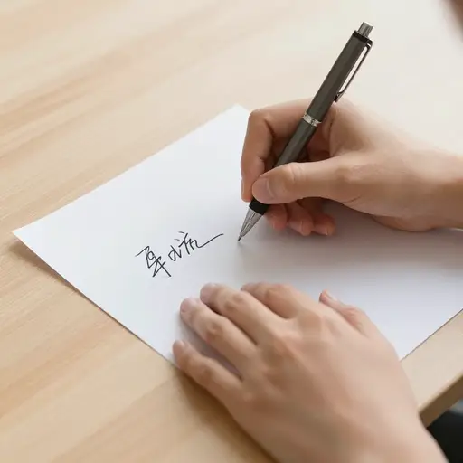 我需要一支笔来写我的名字。