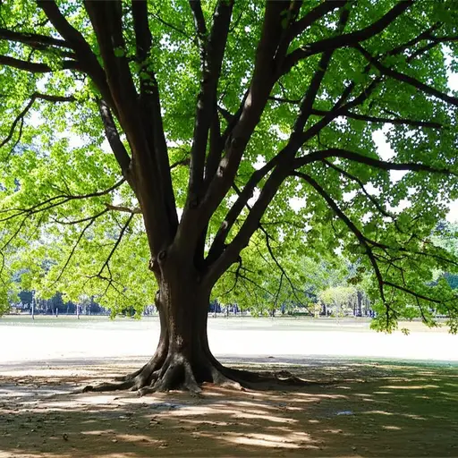 那棵树提供了一片宜人的阴凉。