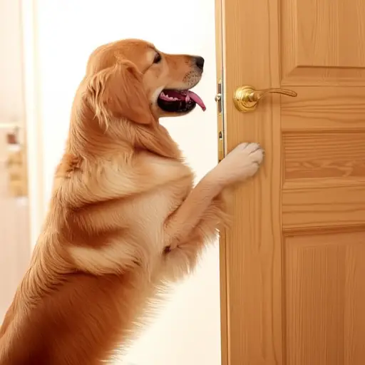 有一天，我的狗学会了如何开门。