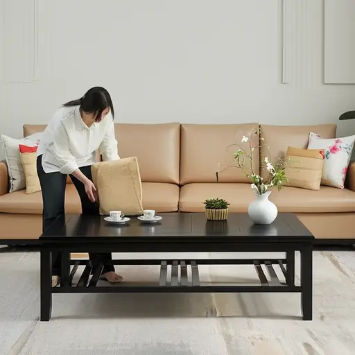 我刚才在客厅里整理。