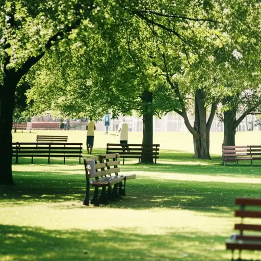 公园里很安静，你可以坐在任何你喜欢的地方。