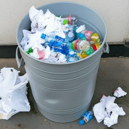 应该回收的纸张和塑料有时最终会被扔进垃圾堆。