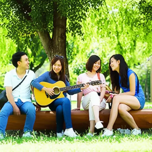 有些人会弹吉他。