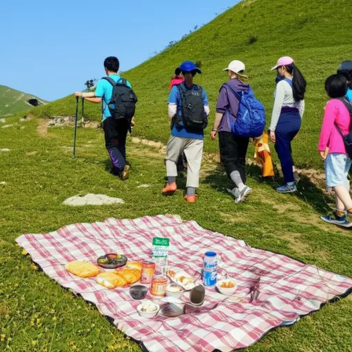 我们那天去远足、野餐，诸如此类的活动。