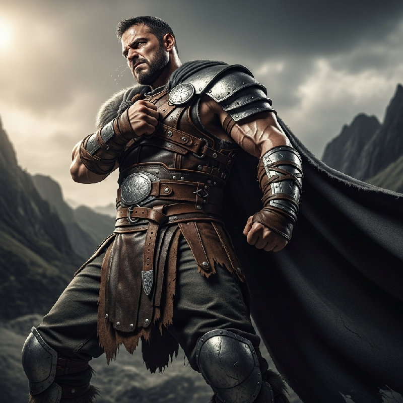 战士拍打胸脯，准备迎接挑战。