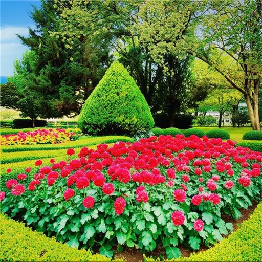 这个花园很漂亮。