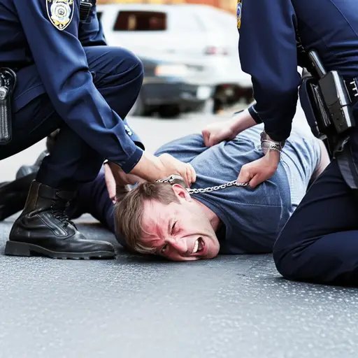 嫌疑犯被捕时进行了反抗。