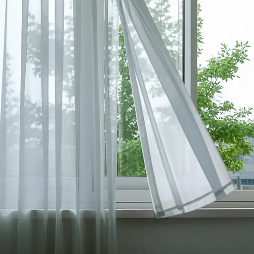 一阵微风吹过窗户。