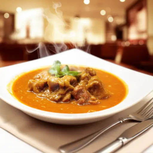 这家餐厅的咖喱羊肉非常美味。