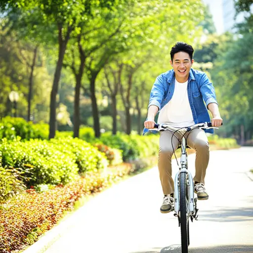骑自行车能增强你的体质，还不会损害健康。