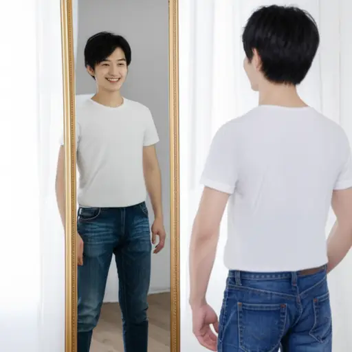 我终于找到了一条真正合身的牛仔裤。