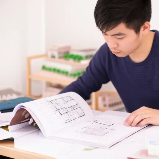 他学习了建筑学。