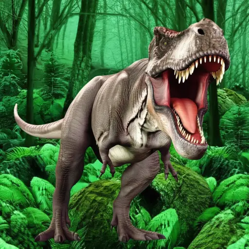 我最喜欢的恐龙是霸王龙。