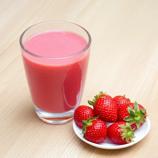 草莓奶昔是我的最爱。