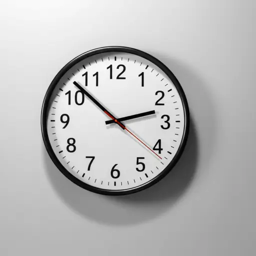 墙上的钟显示该离开了。