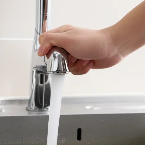 请打开水龙头。