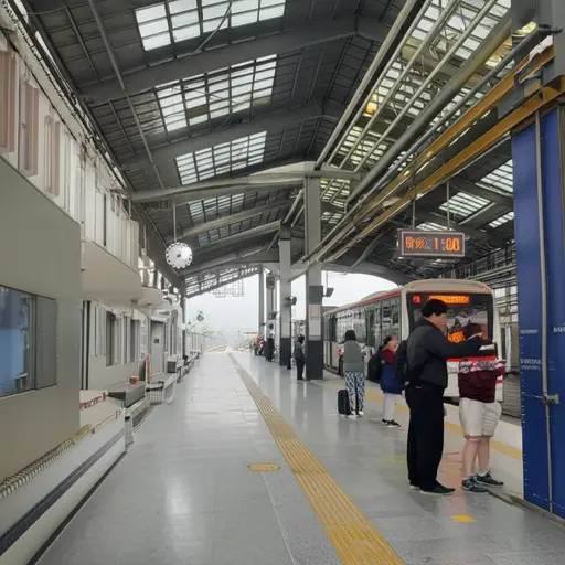 你可以坐火车或公交车去——无论哪种方式都需要一个小时。