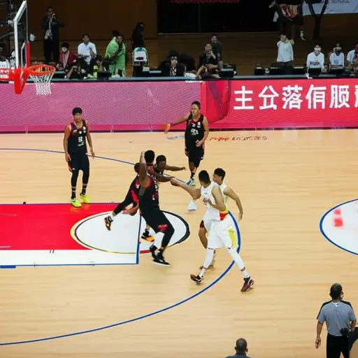 在篮球比赛中，我们落后1分。