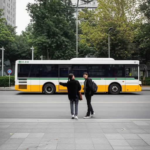 我建议我们坐公交车去。