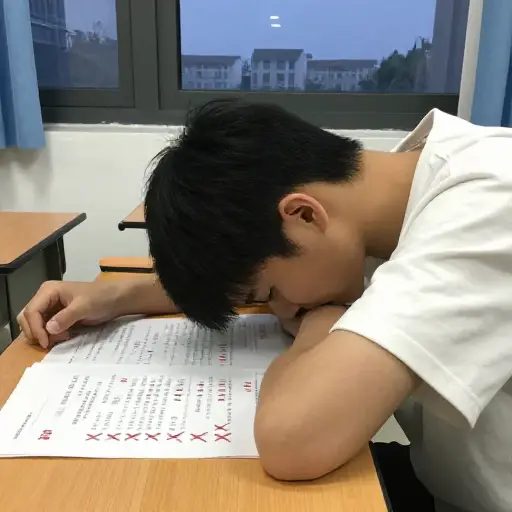 去年的考试成绩很差。