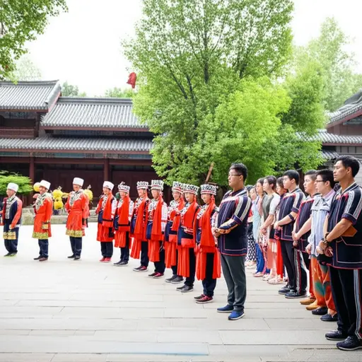 游客们好奇地观察着当地的风俗和传统。