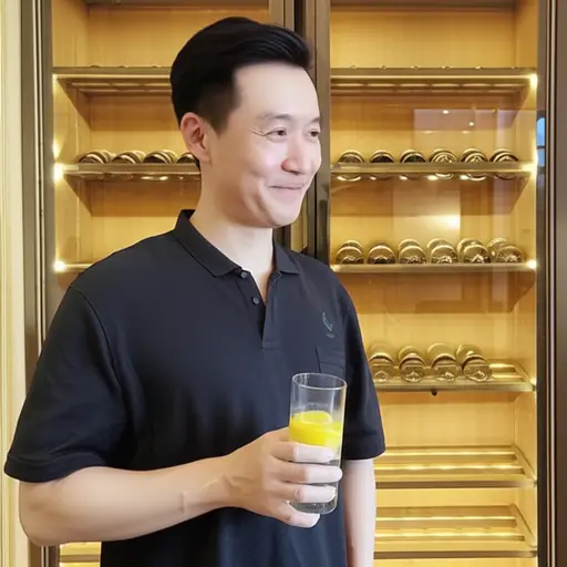 他去年终于戒酒了。