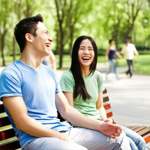 我们见面时总是开怀大笑。