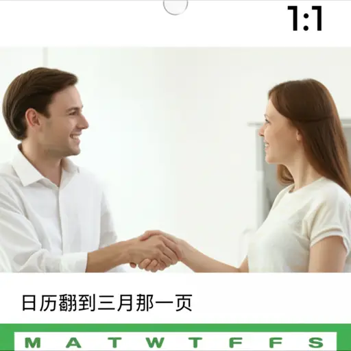 我们将在三月份见面。